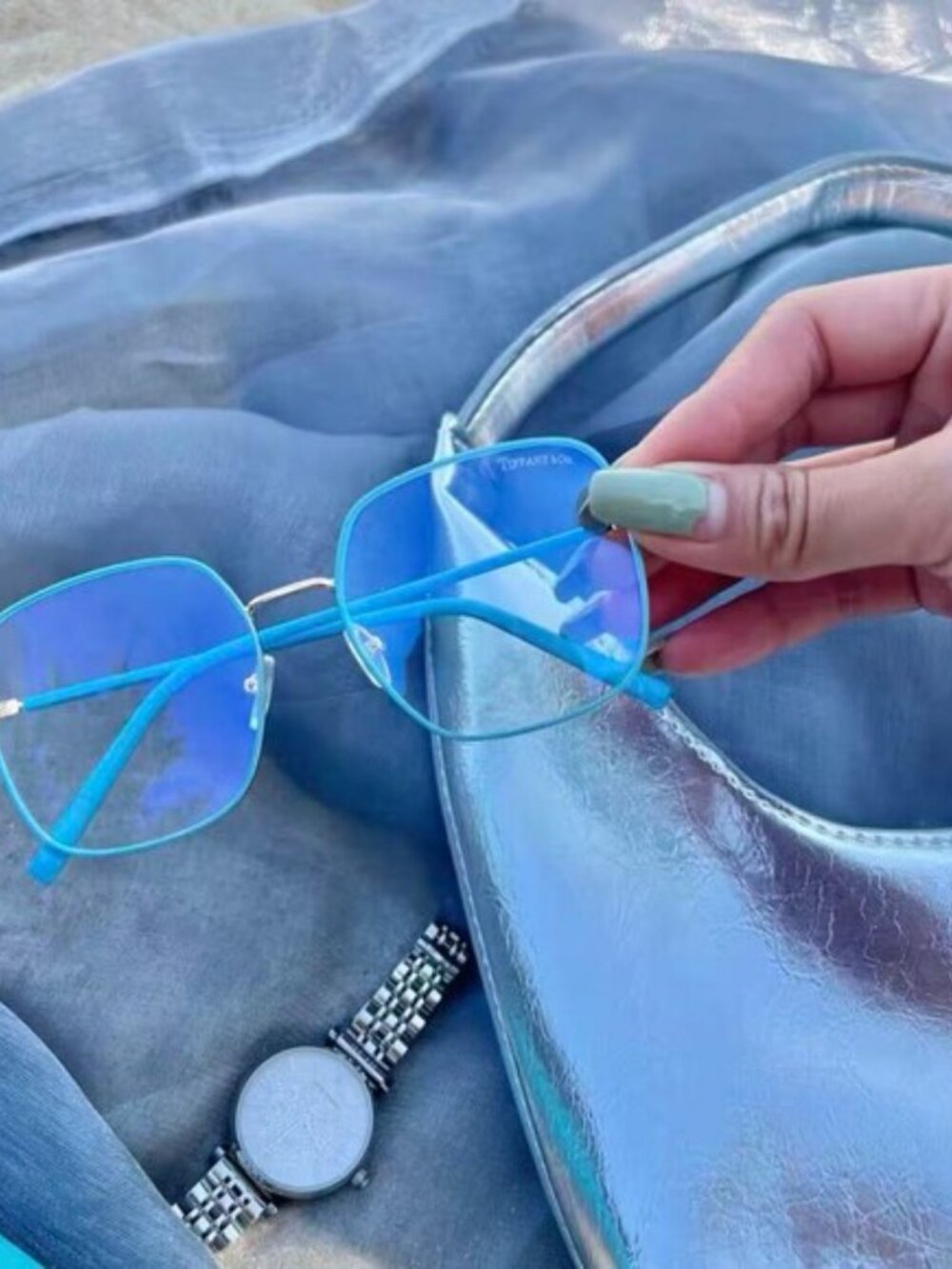 Tiffany Minimalist Blue Frame Eyewear